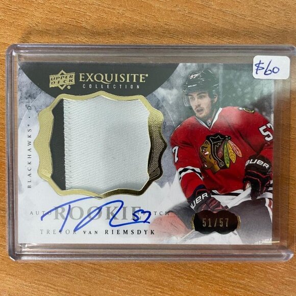 2014-15 The Cup Exquisite Collection Inserts #32 Trevor van Riemsdyk JSY AU #'d - Picture 1 of 2